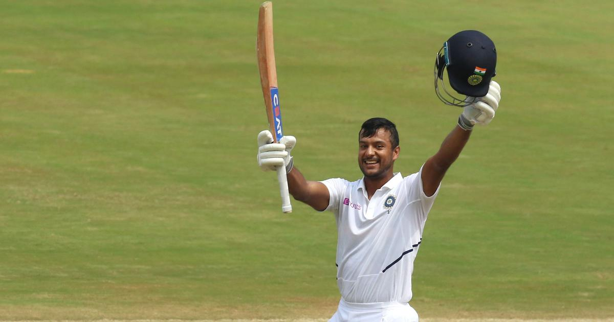 Mayank Agarwal ton nudges India ahead after Ajaz Patel show